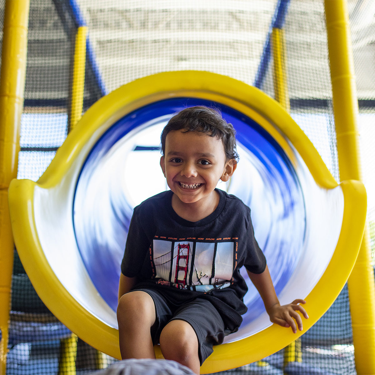 Child on a slide